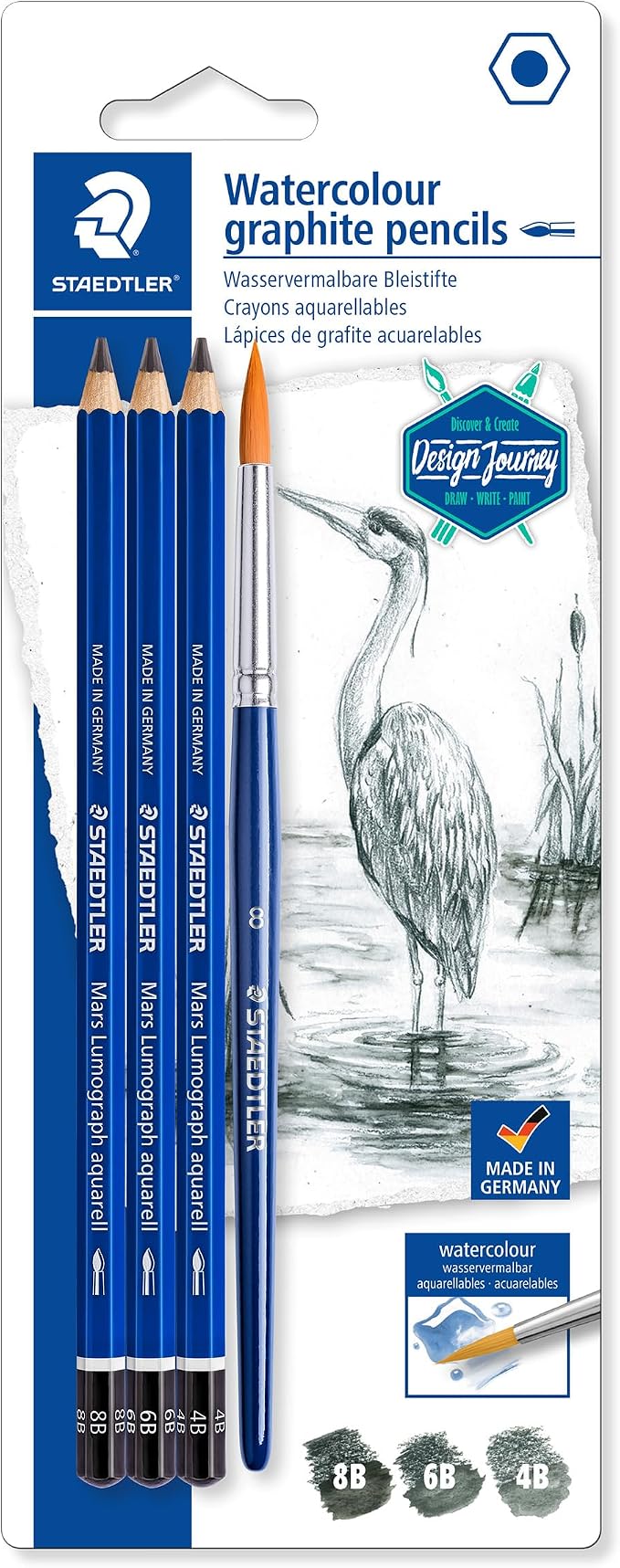 Staedtler Mars Lumograph Graphite Watercolor Pencils Kit, Includes Watercolor by Staedtler