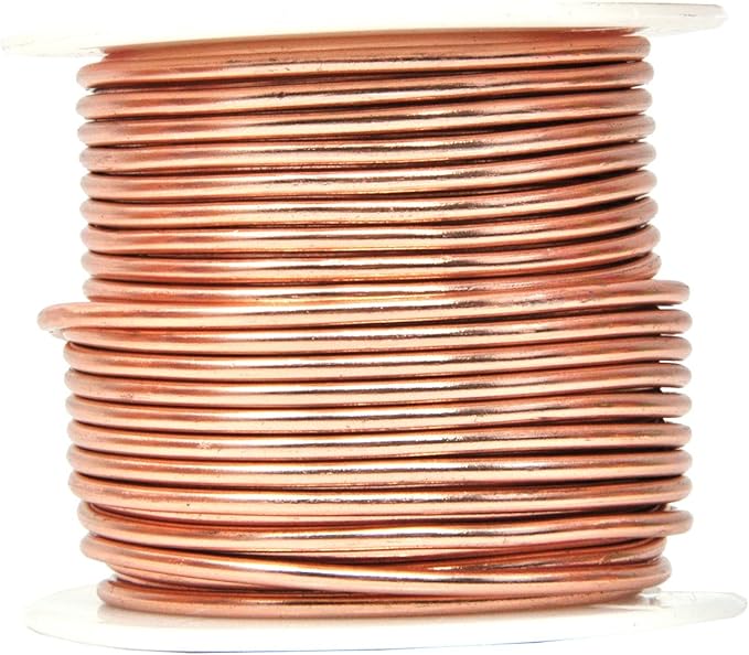 Mandala Crafts 12 Gauge Anodized Aluminum Craft Wire for Jewelry Making - 276 FT Colored Flexible Silver Copper Black Pink Ice Blue Red Wire - Bendable for Bonsai Armature Crafting Sculpting
