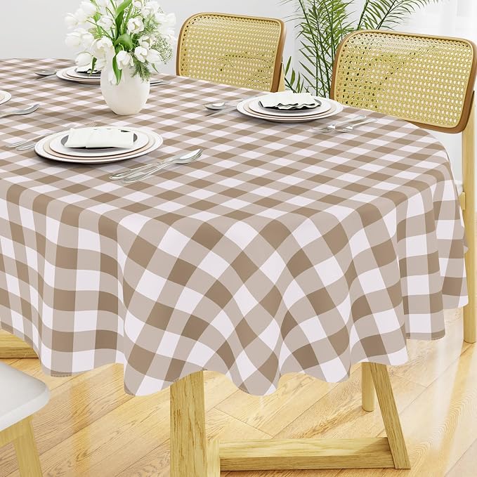 Smiry Oval Table Cloth, Waterproof Vinyl Tablecloths by Smiry