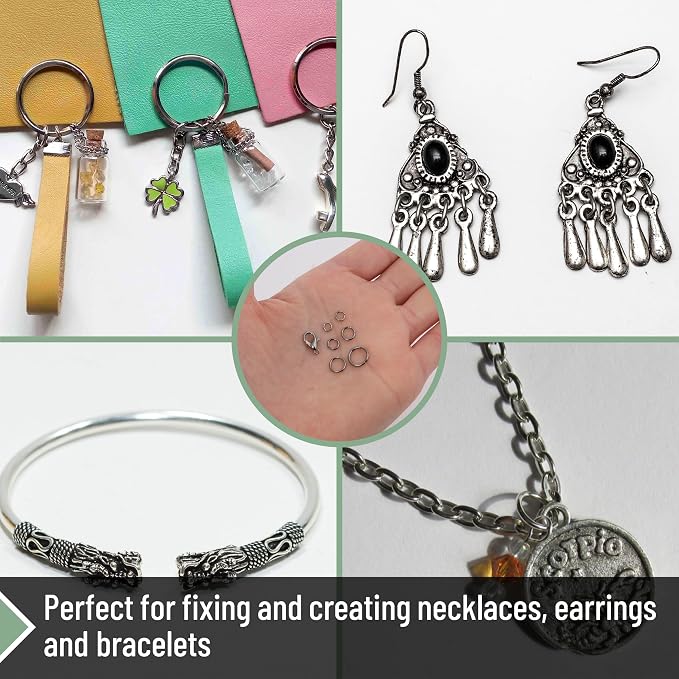 Mr. Pen- Open Jump Rings Set, 6 Assorted Sizes, Jewelry Making Findings - Image 4