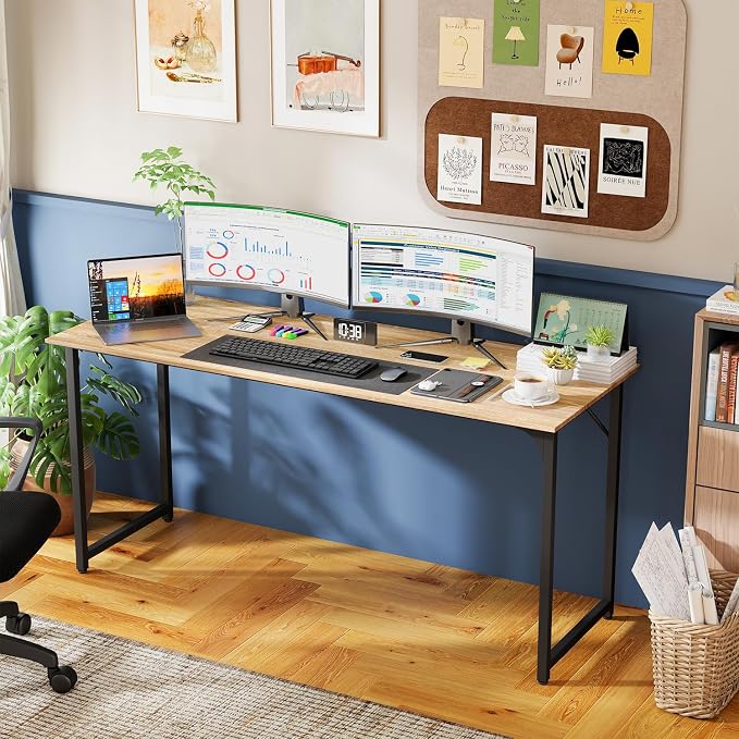 PayLessHere | 63 Inch Computer Desk | Nature | Office Desk - Image 2