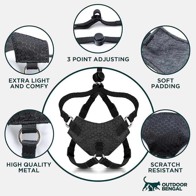 Houdini™ Escape Proof Cat Harness and Leash Set by OutdoorBengal – Turquoise - Image 8