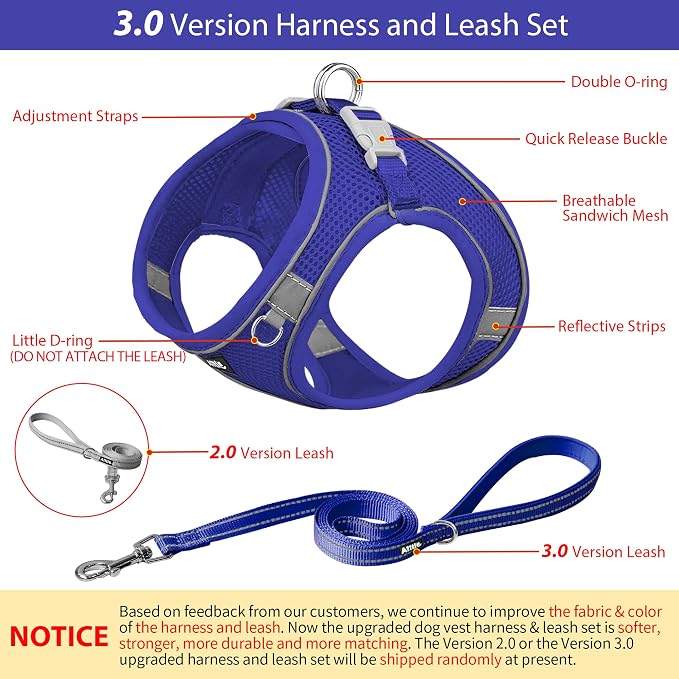 AIITLE No Pull Dog Harness and Leash Set, Step in Adjustable Dog Harness - Image 4