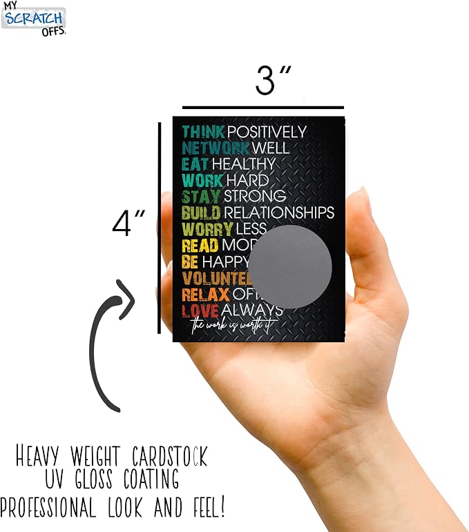 Gym Motivation Randomize Workout Scratch Off Make Your Own DIY 20 Pack 3x4 Note - Image 3