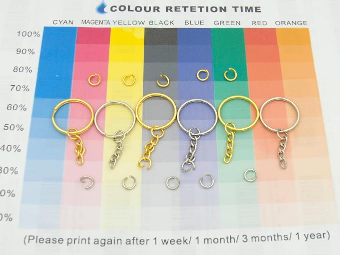 50Sets 1 inch Keychain Rings Split Round Key Ring - Image 5