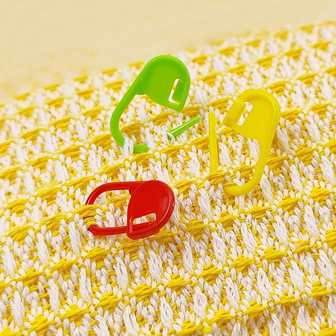 150 PCS Locking Stitch Markers for Knitting, Colorful Plastic Crochet Clips and Knitting Accessories with 10-Compartment Storage Box, Crochet Supplies and Yarn Markers for Craft Projects