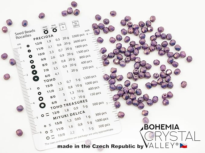 460+ Bead Kit of 4mm Bracelet Beads - Faceted Fire Polished Glass Beads for Jewelry Making Set, 4 Colors: Pink AB, Purple Luster, Crystal AB, Half Silver