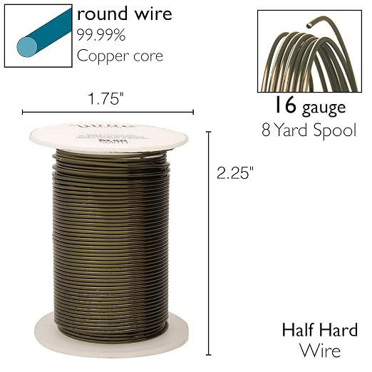 The Beadsmith Wire Elements 16-Gauge Lacquered Tarnish-Resistant Copper Wire - Image 4