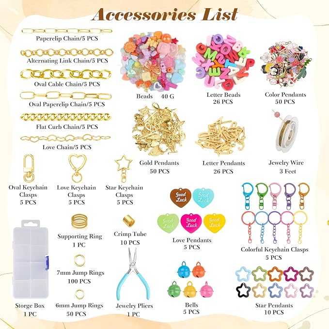Ecoofor 502 Pcs Keychain Making Kit - Image 2