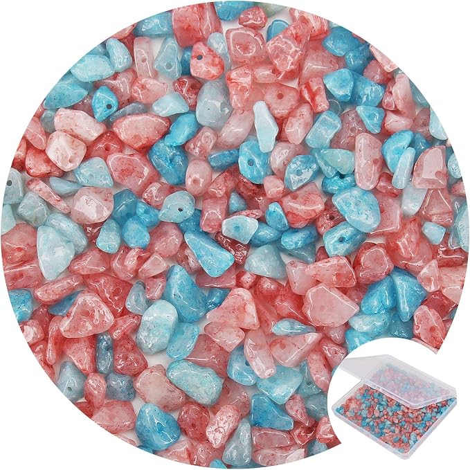 456 PCs Natural Chip Stone Beads, 5-8mm Irregular Multicolor Gemstones Loose by BONNY+BOXX