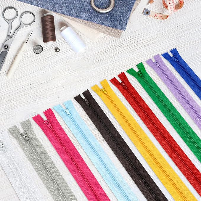 Nylon Zippers, DOITEM 72pcs 20cm/8 Inch Multicolor Nylon Coil Zippers - Image 8