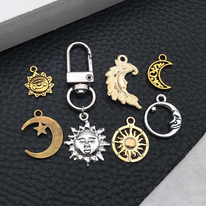 WOCRAFT 100pcs Sun Moon Star Charms - Image 5
