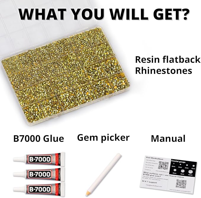 33000Pcs Metallic Gold Rhinestones - Image 2