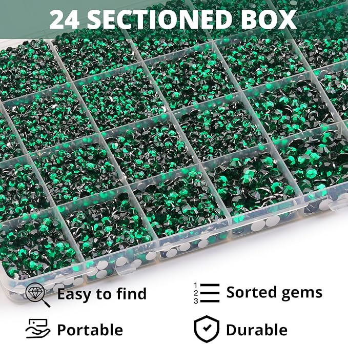 32000Pcs Emerald Green Rhinestones - Image 3