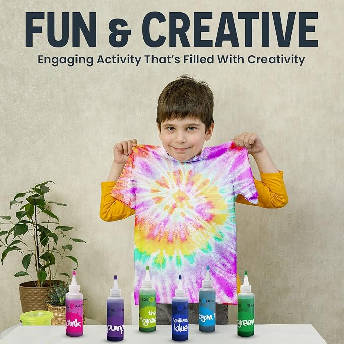 KOOL KRAFTS Tie Dye Kit, All-Inclusive - Image 7