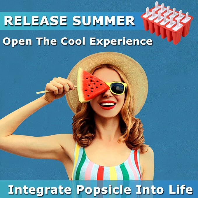 Silicone Popsicle Molds 12-cavity, DIY Ice Pop Mold - Image 2