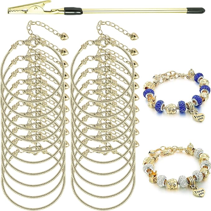 20 Pieces Snake Chain Charm Bracelet Chain by BRACELETMAKINGKIT