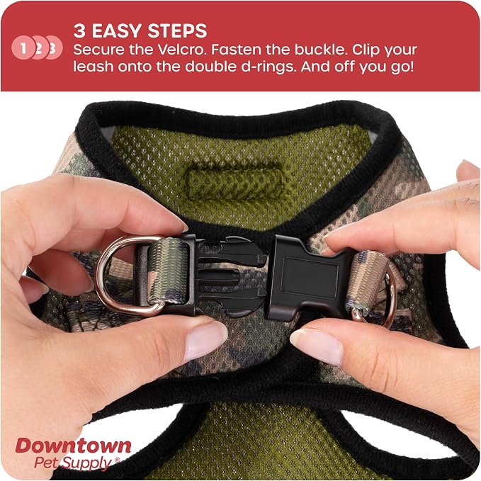 Downtown Pet Supply Step in Dog Harness No Pull, Camo Green - Image 5
