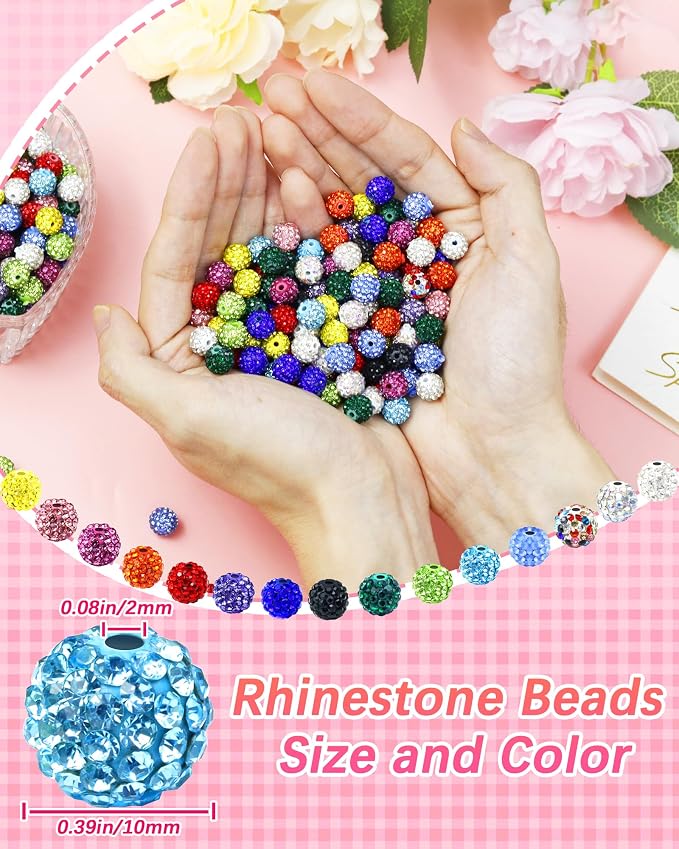 120PCS FIVEIZERO Blue Black Rhinestone Beads - Image 3