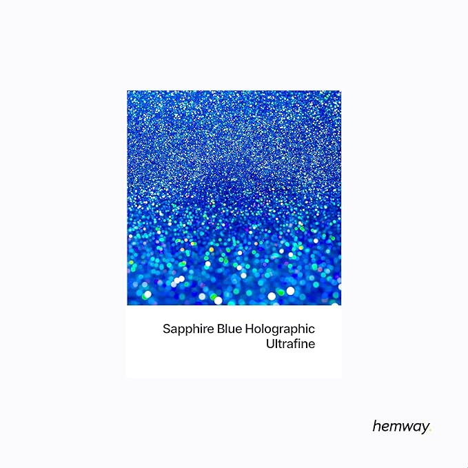 Hemway Polyurethane & Epoxy Resin Glitter for Arts, Crafts, Tumblers, Flooring, Woodwork, Decorating and Resin Projects 100g - Sapphire Blue Holographic