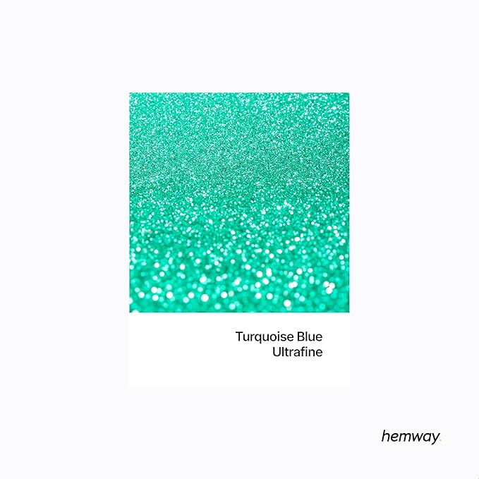 Hemway Polyurethane & Epoxy Resin Glitter for Arts, Crafts, Tumblers, Flooring, Woodwork, Decorating and Resin Projects 100g - Turquoise Blue