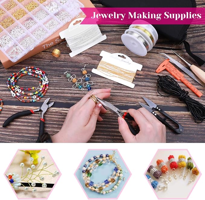 shynek 1857 Pcs Jewelry Making Supplies Kit - Image 7