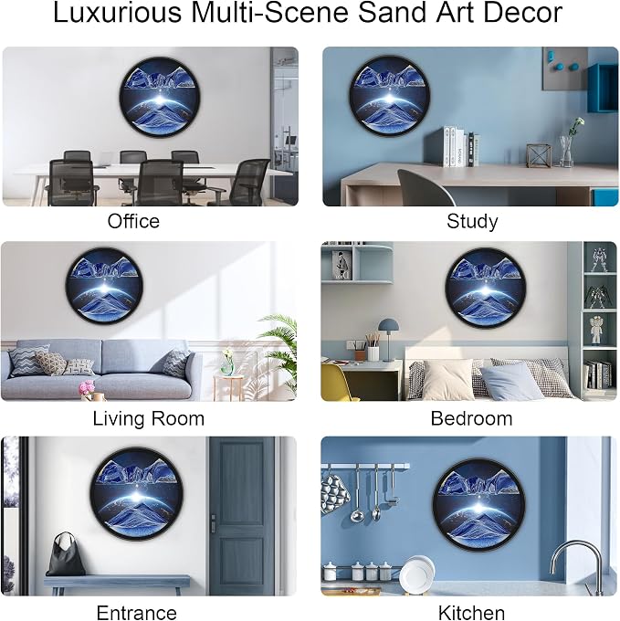 Mtadmai 17.3" Moving Sand Art, 3D Sand Art Pictures Deep Sea Sandscape Living - Image 7