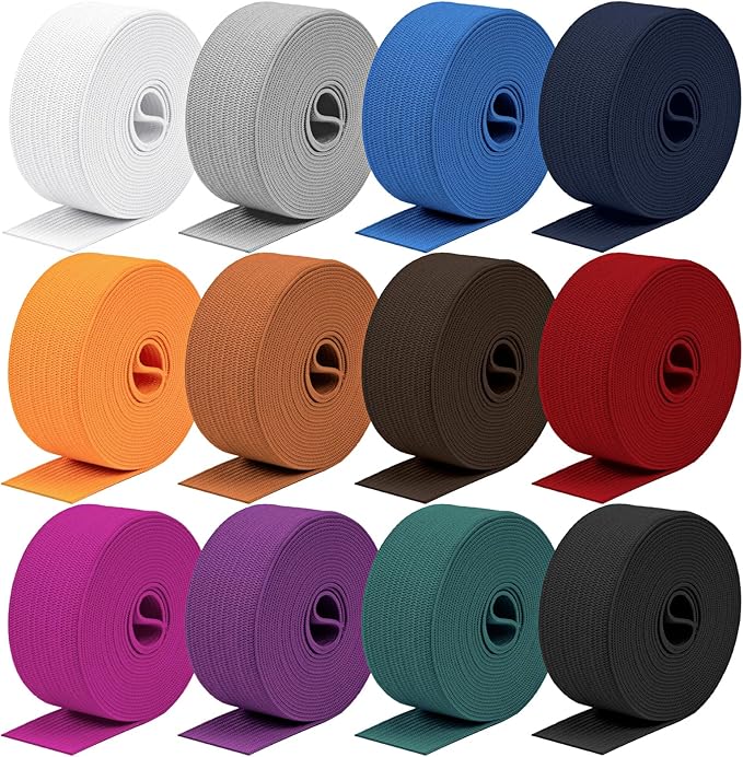Airisoer 12 Rolls 1 Inch Elastic Band by Airisoer