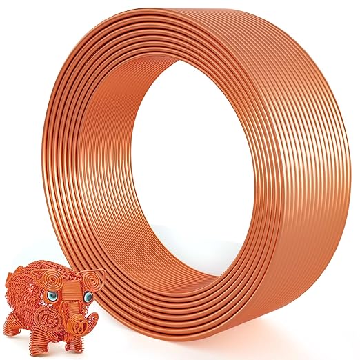 Aluminum Craft Wire for Jewelry Making, 12 Gauge Armature Bendable Craft Bending Wire for Sculpting, Gardening DIY Craft Project Ornaments(Copper, 2 mm)