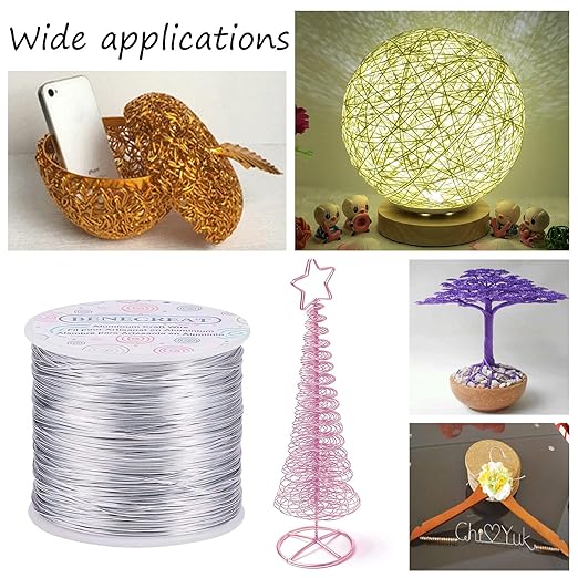 BENECREAT 20 Gauge 770FT Brown Aluminum Wire Anodized Jewelry Craft Making Beading Floral Colored Aluminum Craft Wire for Jewelry Craft, Garden, Model Making