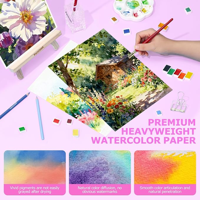 Pacocoast Watercolor Paper, Water Color Sketch Book - Image 5