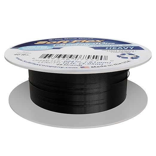 Soft Flex 49 Strand Beading Wire - Heavy 0.24 Diameter - 10 Feet Nylon Design Wire