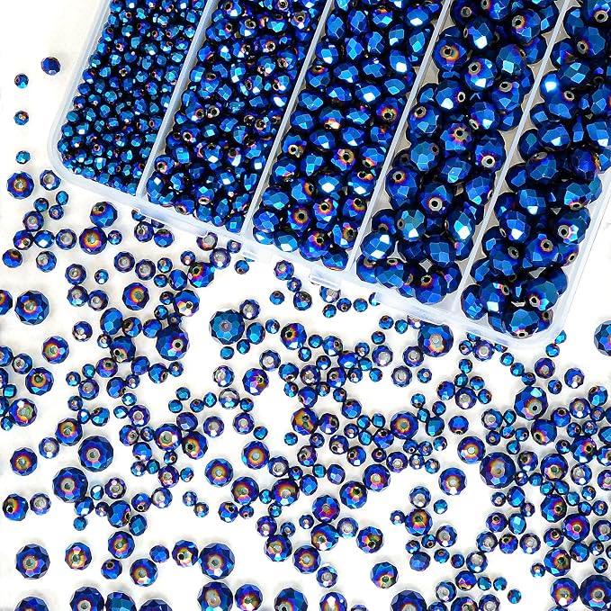 800Pcs 4/6/8/10mm Crystal Glass Beads by Laopottbeads