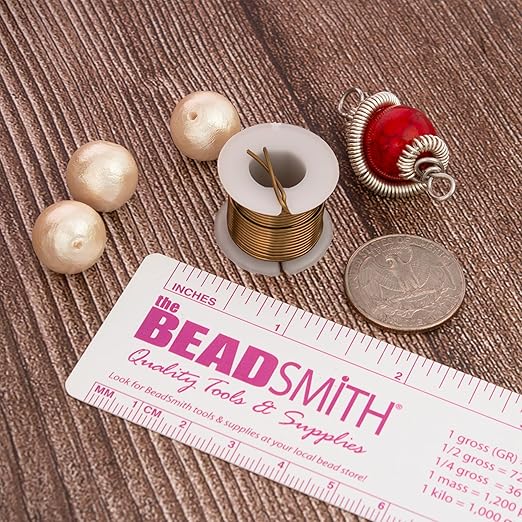 The Beadsmith Craft Wire Assortment - Tarnish-Resistant Copper Wire for Jewelry Making, 6-Pack, 0.75-Inch Mini Spools, 3 Yd Each, 20-Gauge, Assorted Colors, Medium Temper