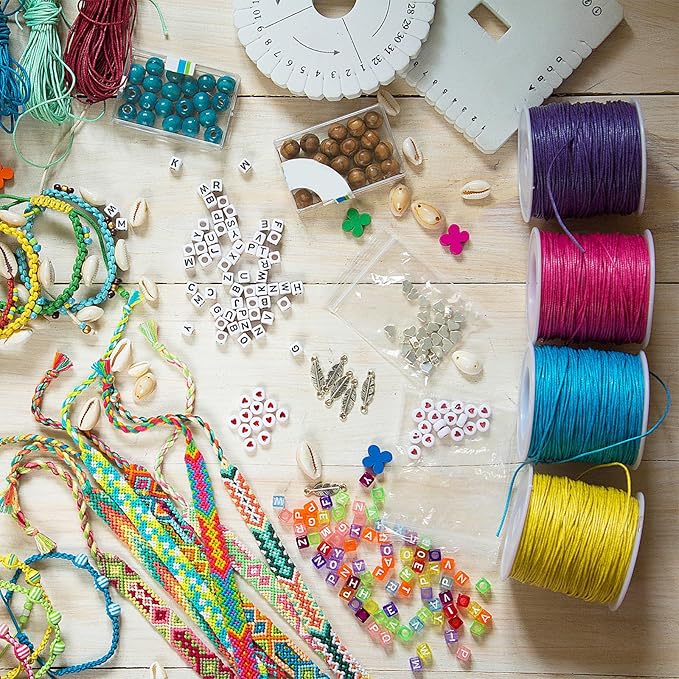 MECCANIXITY Waxed Cord 1.5mm Waxed Thread 87 Yard Wax String Leather Cord for Bracelet Making, Necklaces, Beading, Jewelry Making and DIY Crafts(Lake Blue)