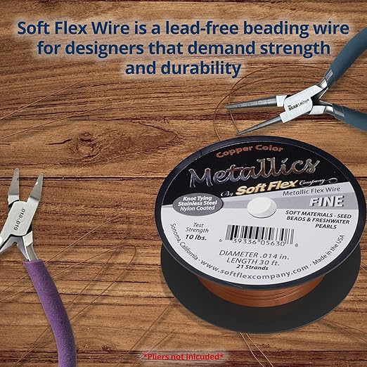Soft Flex 21 Strand Beading Wire - Fine 0.14 Diameter - 30 Feet Design Wire