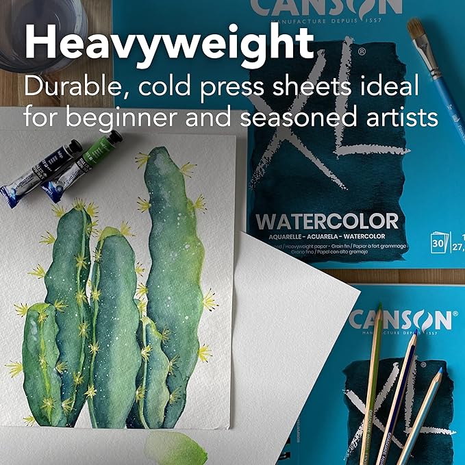 Canson XL Watercolor Pad, Wire Bound, 36 Sheets, 9 by 12 Inches - Image 3