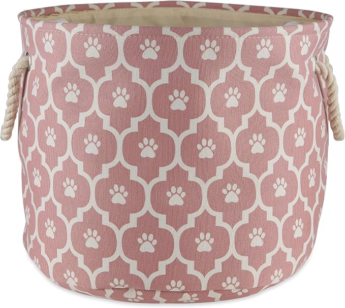 Bone Dry Pet Storage Collection Lattice Paw Print, Small Round by BoneDry