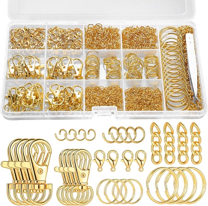 BESARME 1130PCS Keychain Making Kit Jump Rings by BESARME