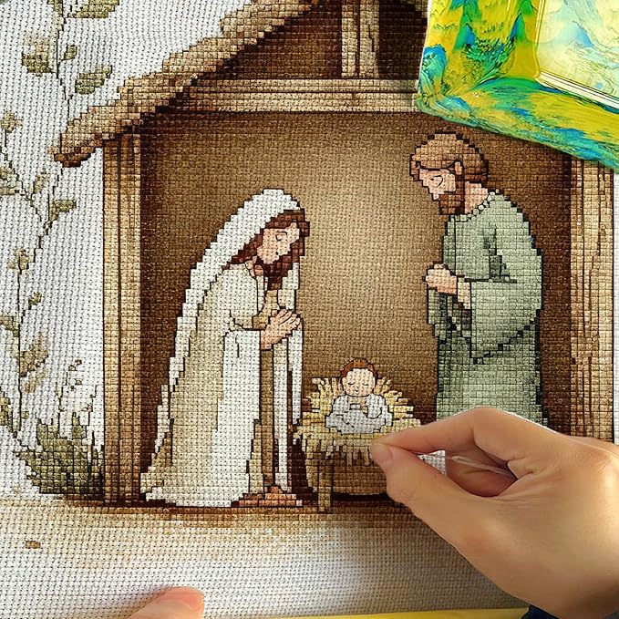 Zhenqing Nativity Scene Cross Stitch Kit - Image 7