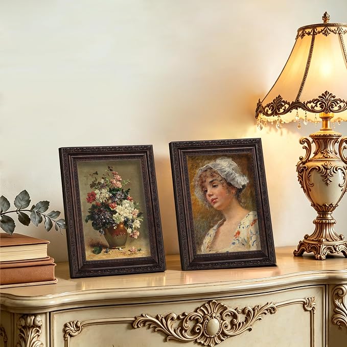 eletecpro 5x7 Vintage Picture Frame, Glass Cover, Horizontal or Vertical - Image 7