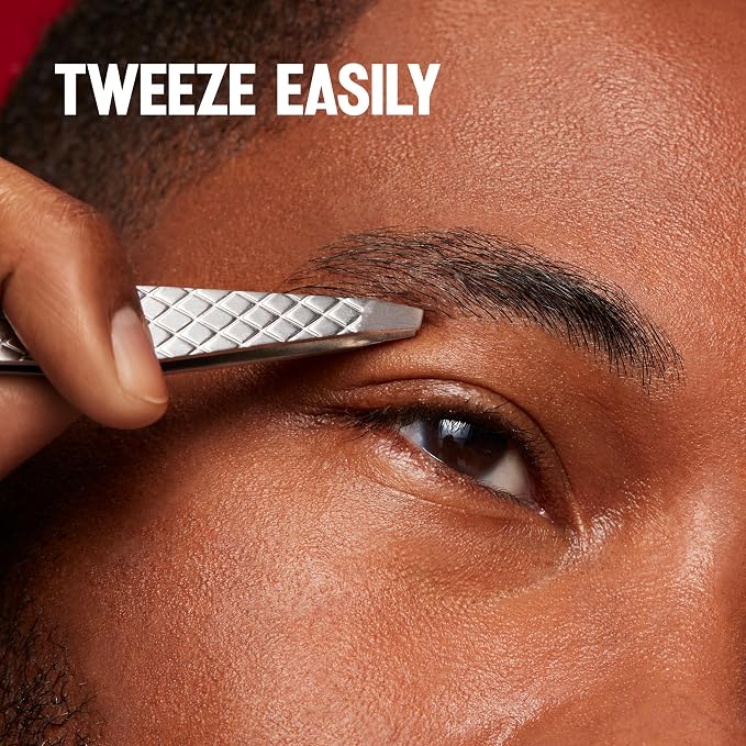 Revlon Slanted Tip Tweezers for Men, Ultra-Sharp for Precision Eyebrow Shaping - Image 4