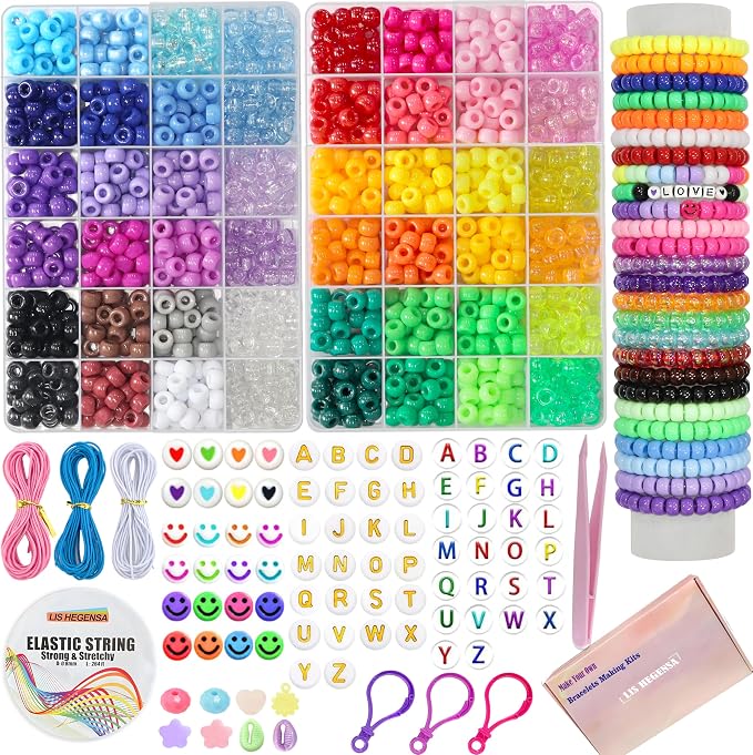 LIS HEGENSA Pony Beads Bulk, Kandi Beads by LISHEGENSA
