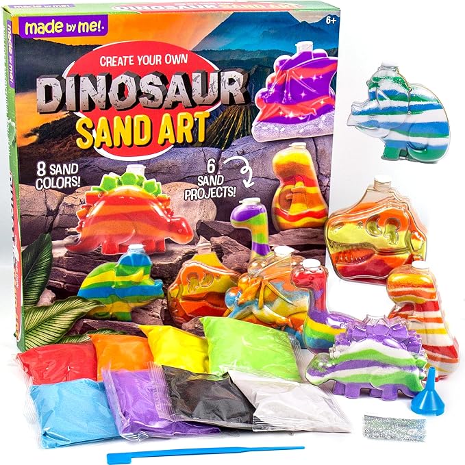 Made By Me Create Your Own Dinosaur Sand Art by Horizon Group USA, Includes 6 by MadebyMe