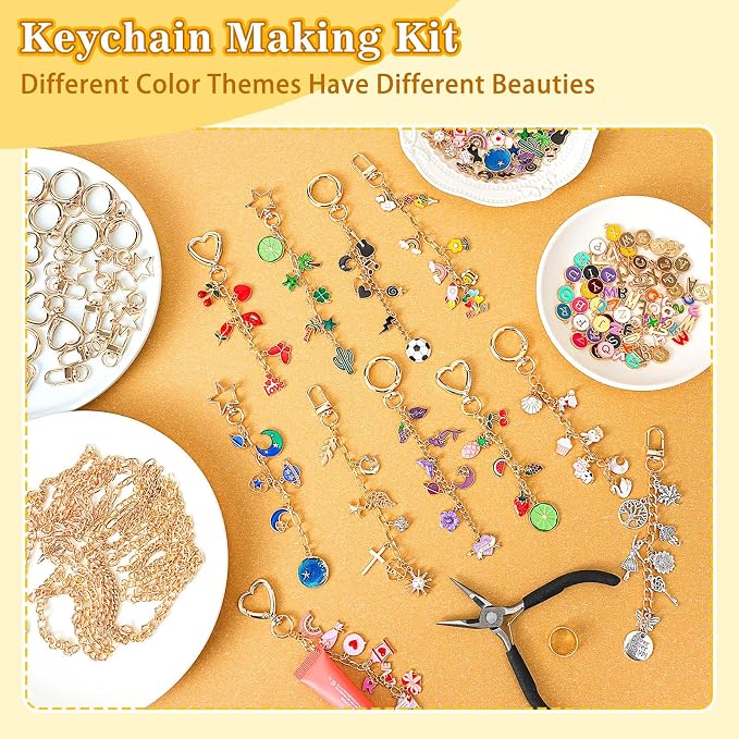 Riwiuue 760Pcs Lip Gloss Keychain Making Kit - Image 4