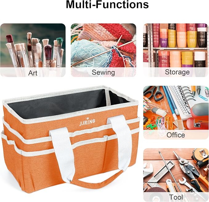 JJRING Craft Organizer Tote Bag, Art Storage Caddy - Image 5