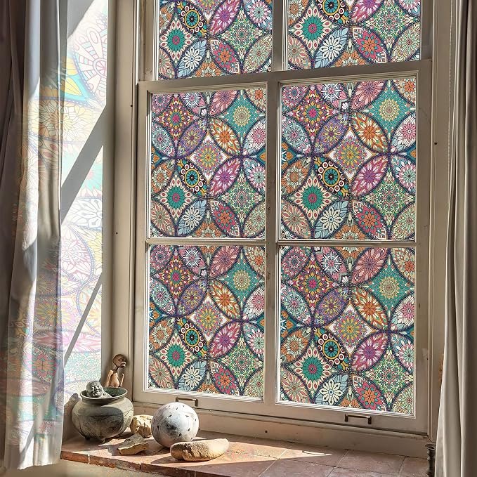Stained Glass Window Film Privacy Decorative Tinting Film - Image 4