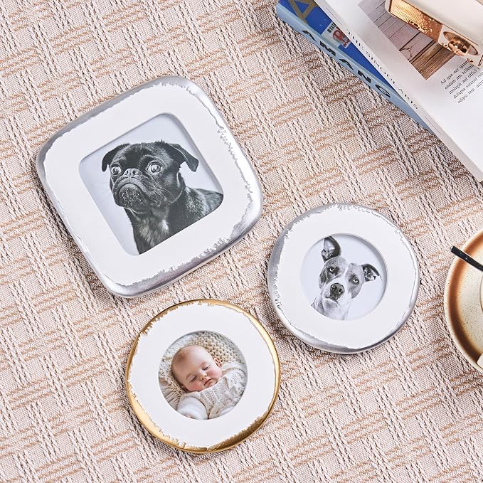3x3 Picture Frame, Hand-Crafted Resin Dog Picture Frame - Image 7