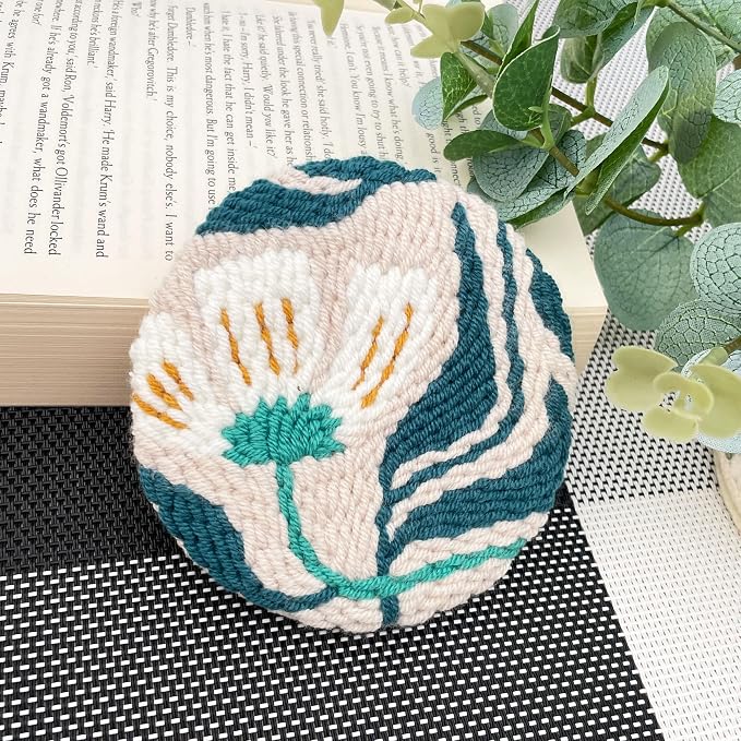 Myfelicity Punch Needle Kit, 6-Piece Set-Punch Needle Coaster Kit, - Image 7