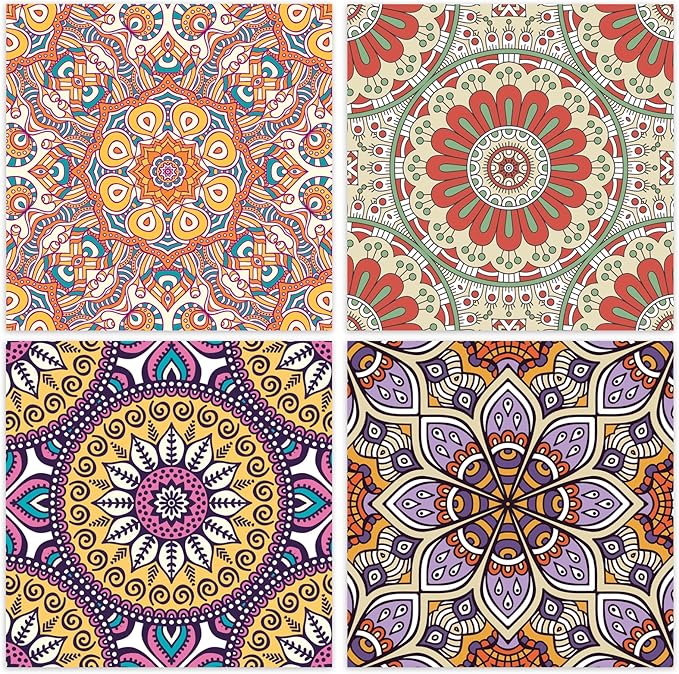 24 Sheets 12 Designs Scrapbook Paper Pad,6"×6” Single-Sided Decopodge Craft Cardstock Paper,Scrapbooking DIY Decorative Background Cardmaking Supplies.Datura